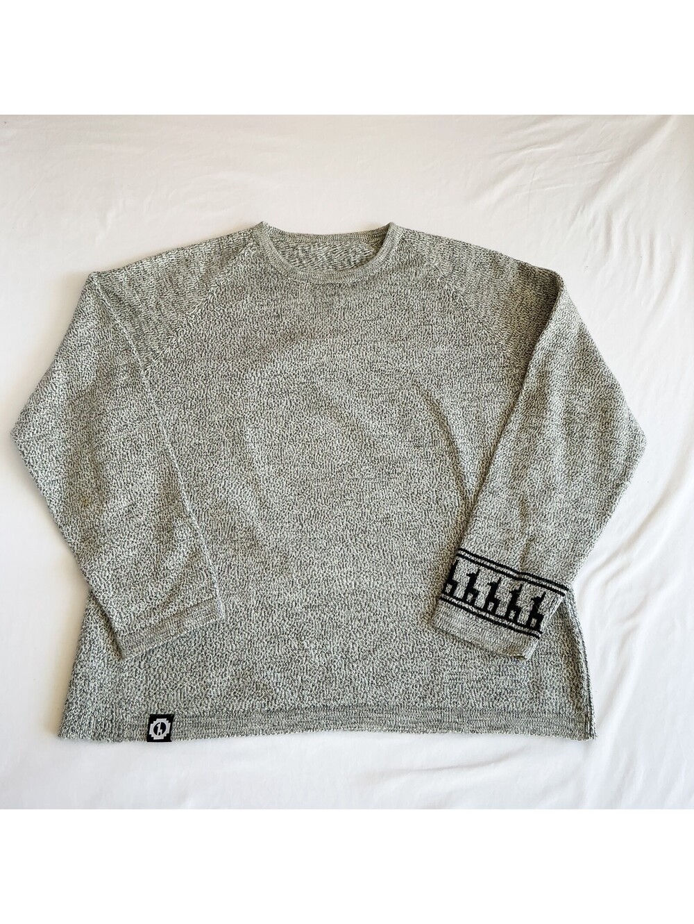 Paka Handmade The Costa Crewneck Sweater In Gray Royal Alpaca Wool Size XXL
